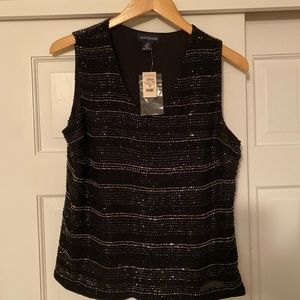 Ann Taylor Sleeveless dress sequined top